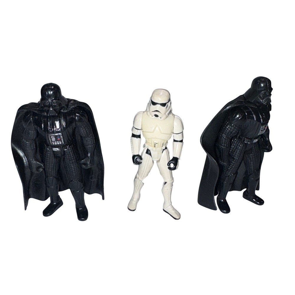 Vintage Action Figure‎ Lot 3pc Star Wars 4in Black White Kenner Hasbro